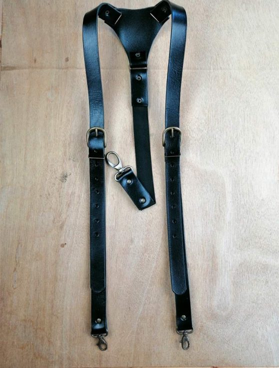 Bretelles Imprimées Voitures Et Motos D'époque - 36 Mm, Cuir, 100% Made In Italy